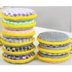 Губки для мытья посуды универсальные, двусторонние - микрофибра/абразив, набор из 5 штук,